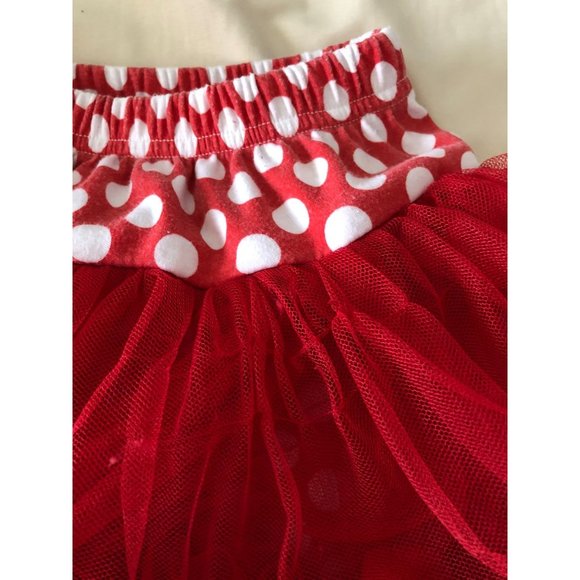 Unbranded Red Leggings with White Polka Dots 3 Layer Red TUTU Size 120 (5T) - Picture 8 of 8